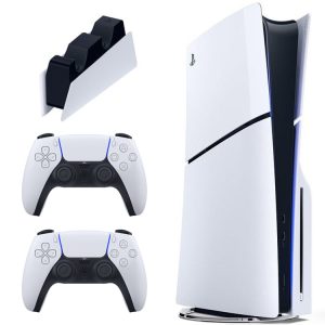 کنسول بازی سونی مدل PlayStation 5 Slim ظرفیت یک ترابایت ریجن 2016A اروپا به همراه دسته اضافی و پایه شارژر