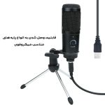 میکروفون استودیویی مدل RK-USB-1 به همراه پاپ فیلتر و پایه