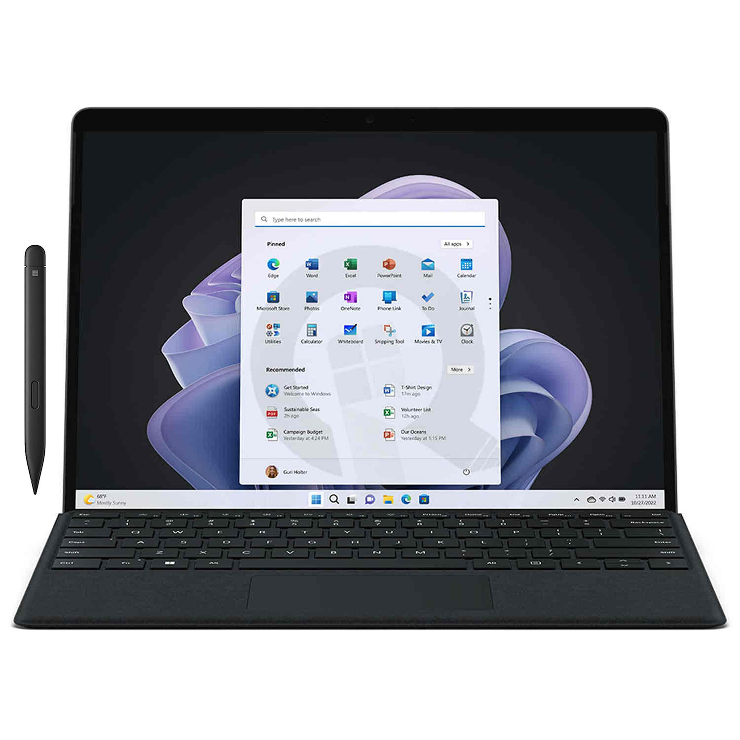 تبلت مایکروسافت مدل Surface Pro 9-i5 1235U ظرفیت 256 گیگابایت و رم 16 گیگابایت به همراه کیبورد Signature Black و قلم Slim Pen 2