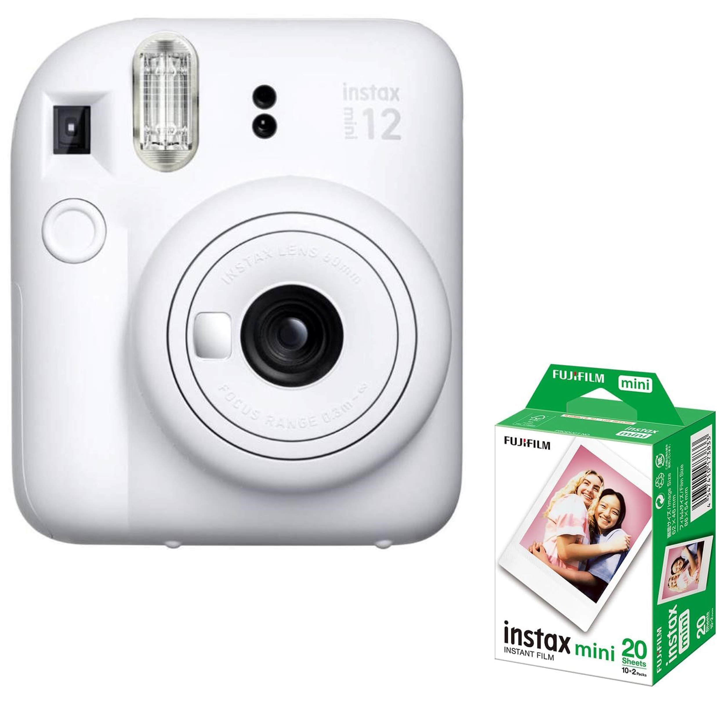 دوربین عکاسی چاپ سریع فوجی فیلم مدل Instax Mini 12 به همراه کاغذ چاپگر 20عددی