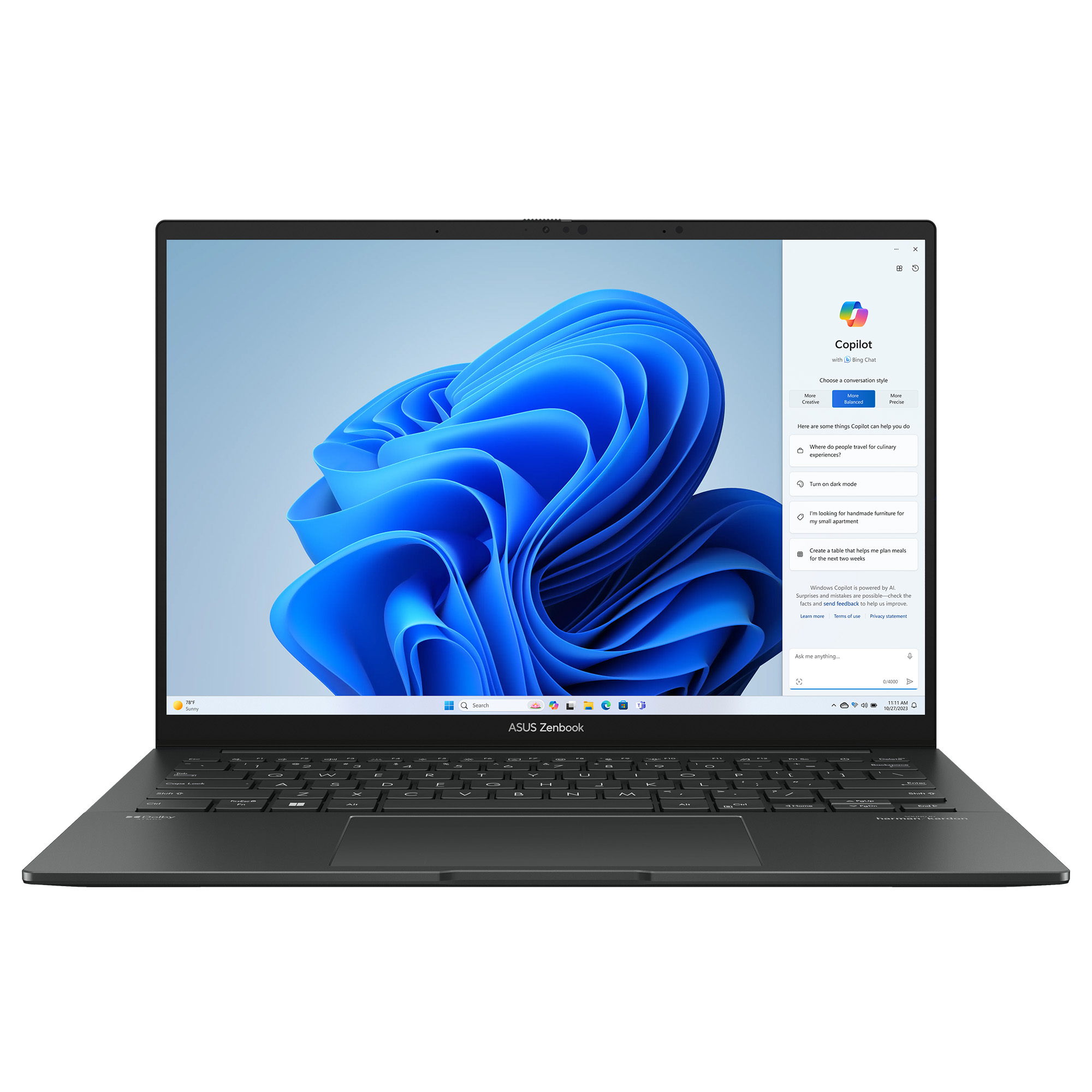 لپ تاپ 14 اینچی ایسوس مدل Zenbook 14 OLED Q425MA-U71TB-Core Ultra 7 155H-16GB LPDDR5X-1SSD-W