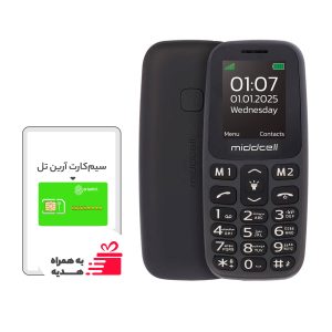 گوشی موبایل میدسل مدل M107 دو سیم کارت ظرفیت 32 مگابایت و رم 32 مگابایت - به‌همراه هدیه سیم‌کارت آرین تل با 107 دقیقه مکالمه و 107 پیامک رایگان