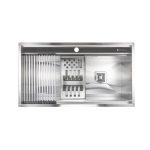 سینک ظرفشویی استیل توکار یک لگنه کمتال مدل A-90