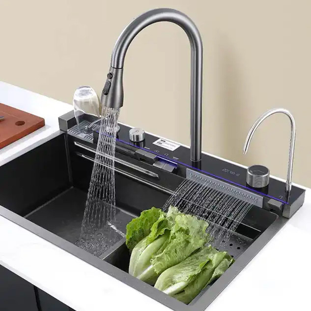 سینک ظرفشویی استیل مدل پیانویی توکار