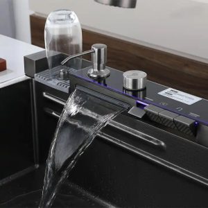 سینک ظرفشویی استیل مدل پیانویی توکار