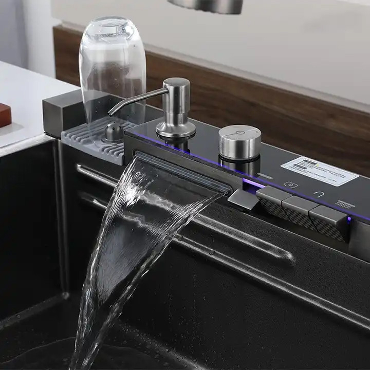 سینک ظرفشویی استیل مدل پیانویی توکار