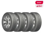 لاستیک خودرو رادیال بارز مدل P648 با کاربری سواری و سایز رینگ 15 اینچ، فاق 65 درصد پهنا و پهنای 185 میلی‌متر، شاخص تحمل وزن 88 و شاخص سرعت H (حداکثر سرعت 210 کیلومتر بر ساعت)، ساخت ایران، دارای تایر تیوبلس، 4 حلقه