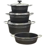 سرویس قابلمه و تابه گرانیتی 7 پارچه مدل Geranita
