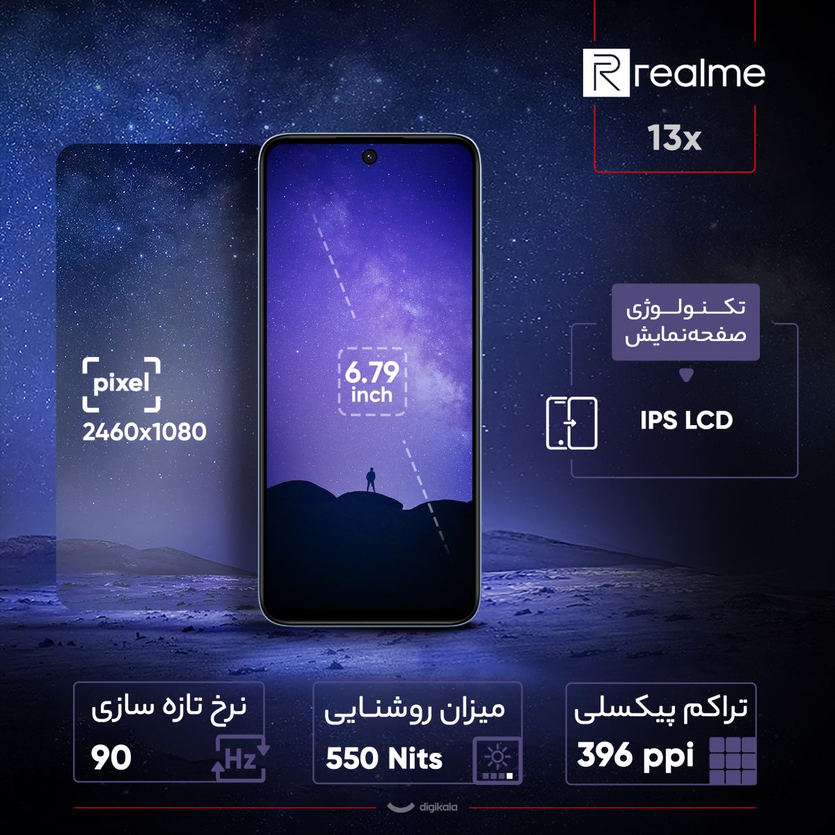 گوشی موبایل شیائومی مدل Redmi 13x دو سیم کارت ظرفیت 256 گیگابایت و رم 8 گیگابایت - Image 18