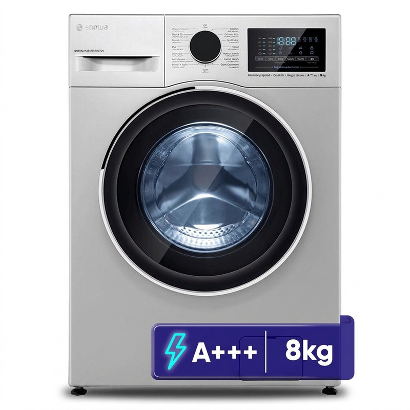 ماشین لباسشویی 8 کیلوگرم اتوماتیک اسنوا مدل SWM-B80S ماشین لباسشویی 8 کیلوگرم اتوماتیک اسنوا مدل SWM-B80S - Image 1