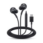 هندزفری سامسونگ مدل AKG-EO-IC100، رابط USB Type-C، پاسخ فرکانسی 20 هرتز تا 20 کیلوهرتز، سری هندزفری در 3 اندازه و پیکاپ 40 میلی‌متری