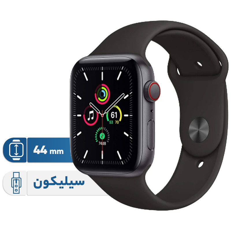 ساعت هوشمند اپل واچ سری SE مدل 44mm Aluminum Case with Sport silicone Band ساعت هوشمند اپل واچ سری SE مدل 44mm Aluminum Case with Sport silicone Band - Image 1