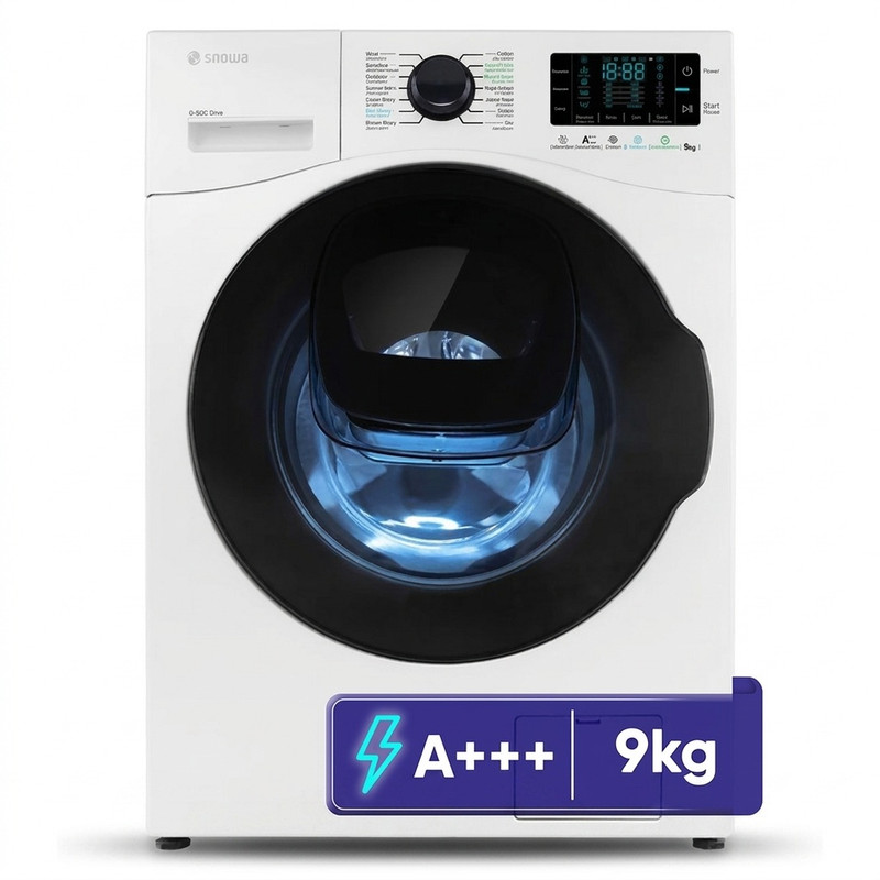 ماشین لباسشویی 9 کیلوگرم اتوماتیک اسنوا مدل SWM-F92W ماشین لباسشویی 9 کیلوگرم اتوماتیک اسنوا مدل SWM-F92W - Image 1